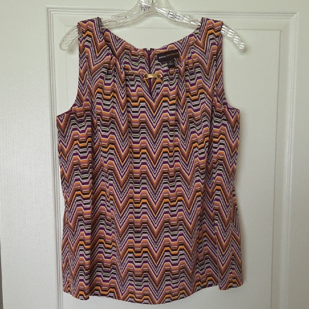 Dana Buchman Chevron Tank Top